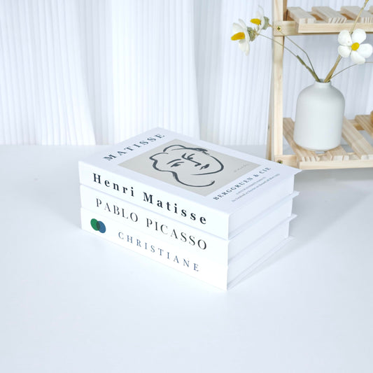 3PCS Aesthetic Decor Books - Abstract Figures Series Decorative Books for Home Decor and Coffee Table - Fake Books for Decoration