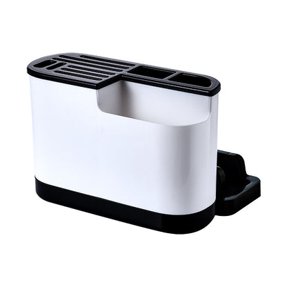 Integrated Kitchen Supplies Storage Rack with Knife Block